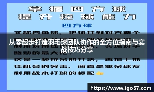 从零起步打造羽毛球团队协作的全方位指南与实战技巧分享